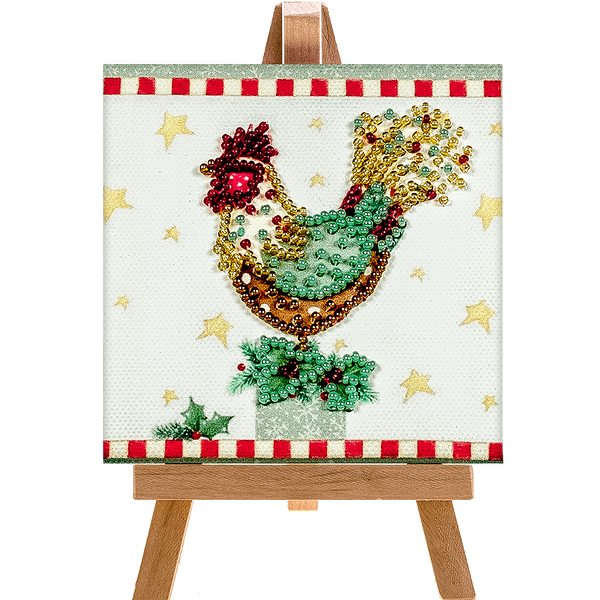 Bead embroidery kit with easel FLMD-056