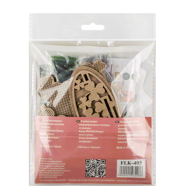 Bead embroidery kit on wood FLK-405