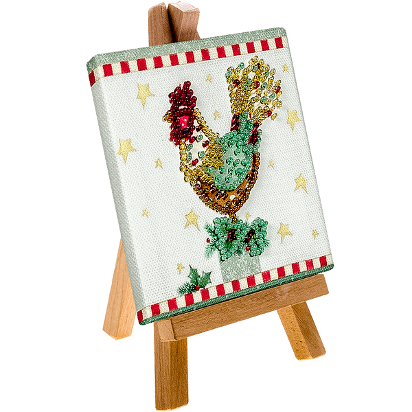 Bead embroidery kit with easel FLMD-056