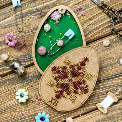 Bead embroidery kit on wood FLK-419